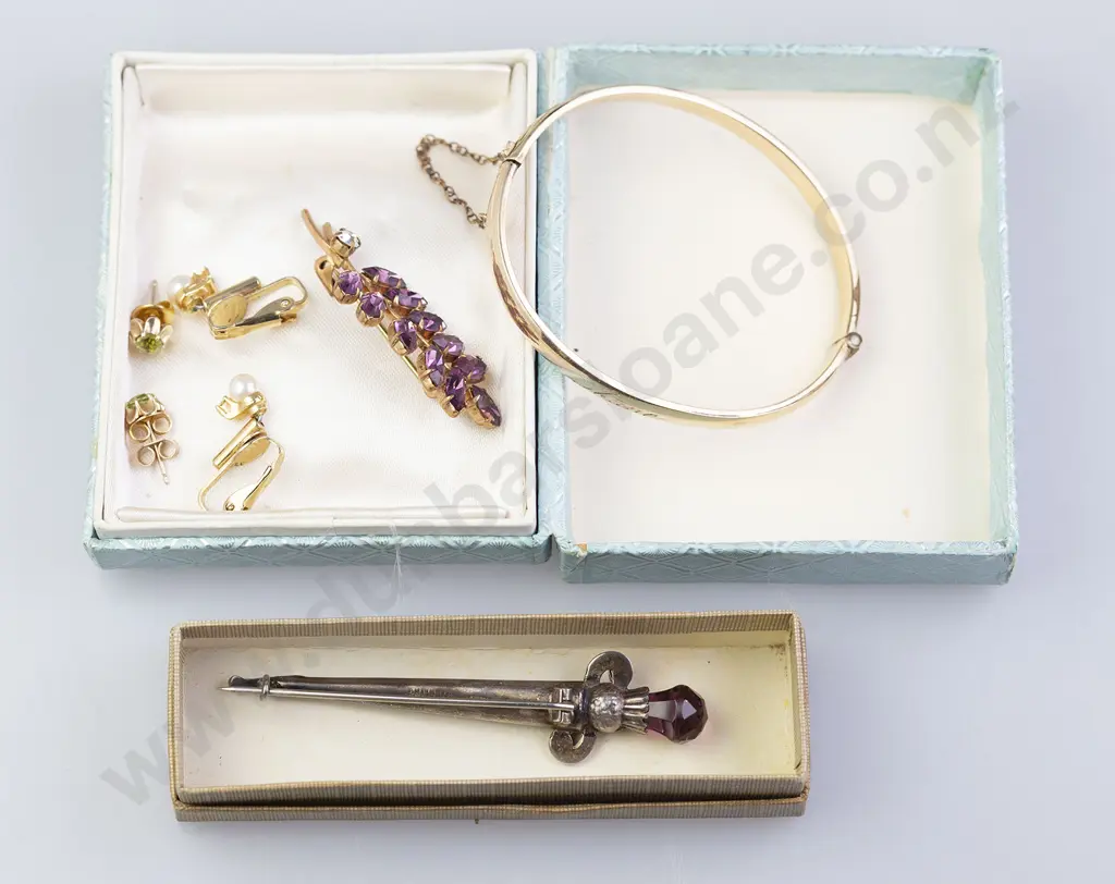 9ct Metal Core Hinged Snap Bangle Image 1++