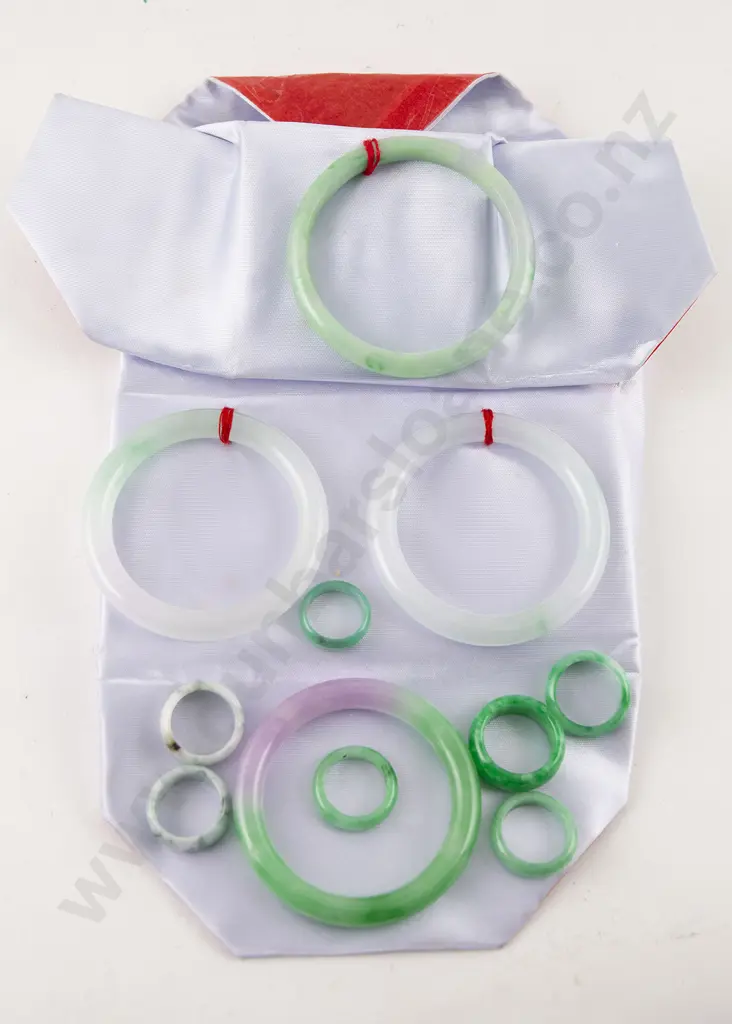 Four Jade Style Bangles Image 1++