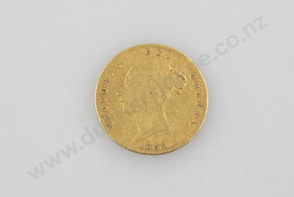 1859 Half Gold Sovereign Image 1++