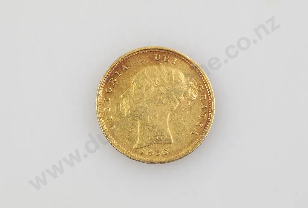 1886 Half Gold Sovereign Image 1++