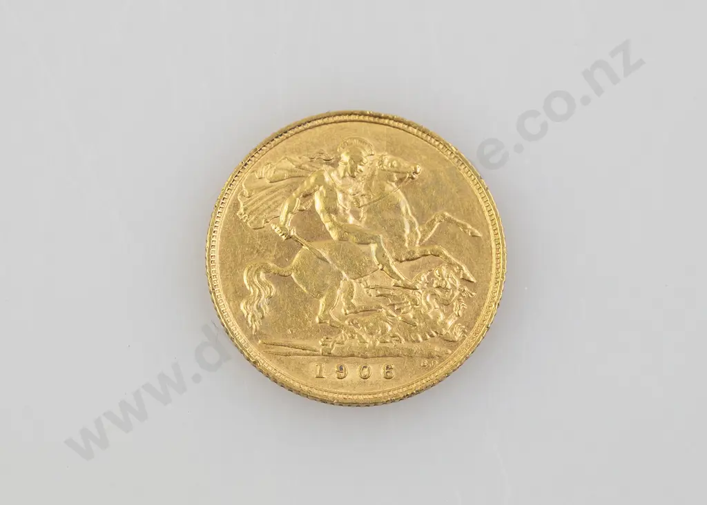 1906 Half Gold Sovereign Image 1++