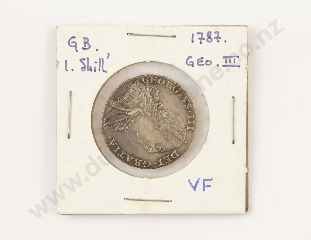 1787 Geo III Silver Shilling Image 1++