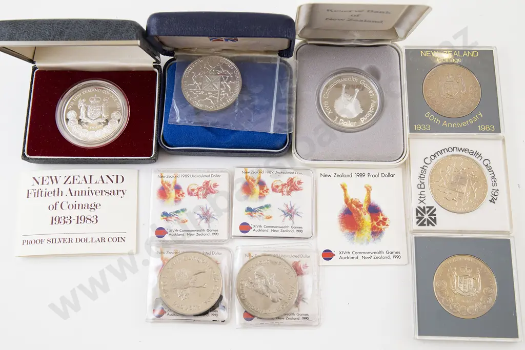 Three NZ Silver Proof Dollars and Unc Image 1++