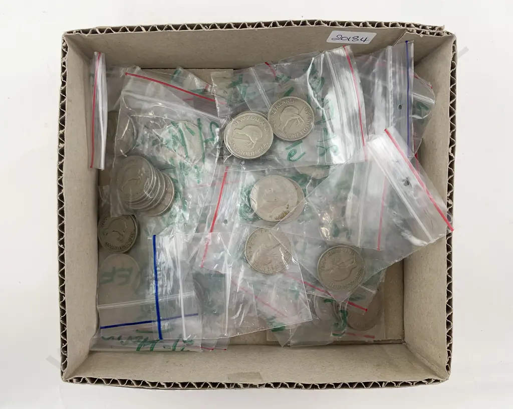 NZ Qty One Florin Coins Image 1++