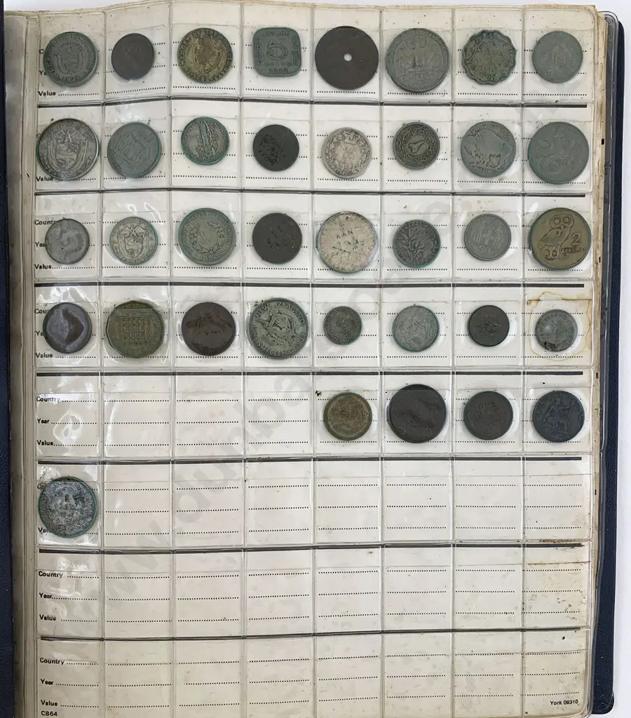 Coin Album Small Qty Vintage Pocket Change Coinage Image 1++