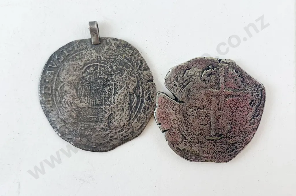 C17th Silver 8-Reales Pieces of Eight Coin Image 1++