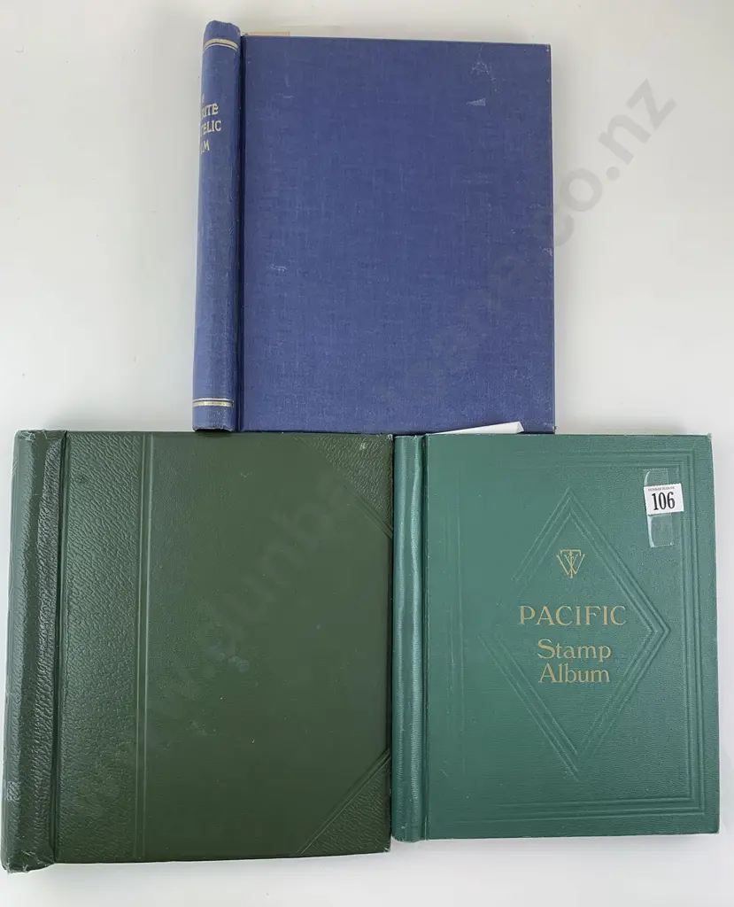 Three Vintage Stamp Albums Image 1++