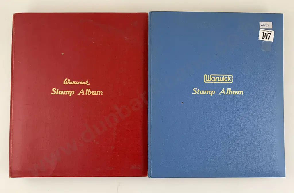 Two Vintage Stamp Albums Image 1++