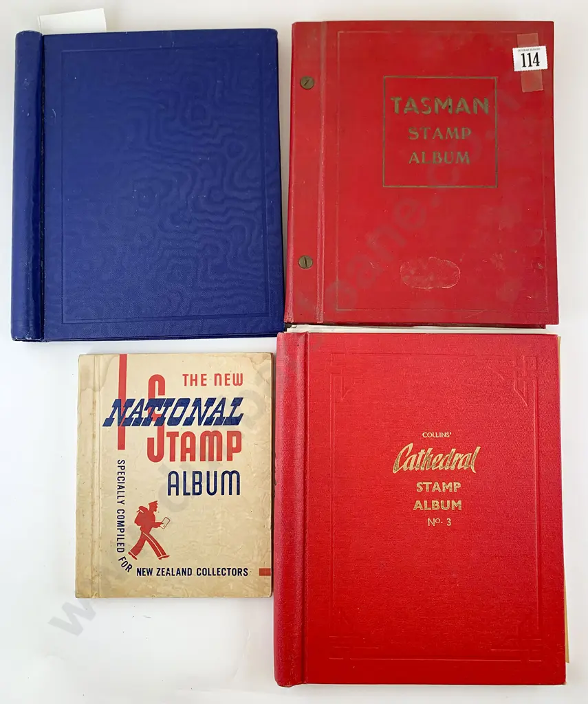 Four Vintage Stamp Albums Image 1++