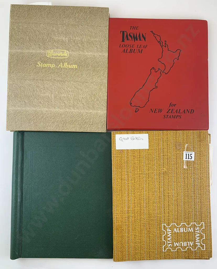 Four Vintage Stamp Albums Image 1++