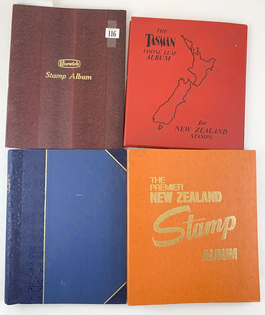 Four Vintage Stamp Albums Image 1++