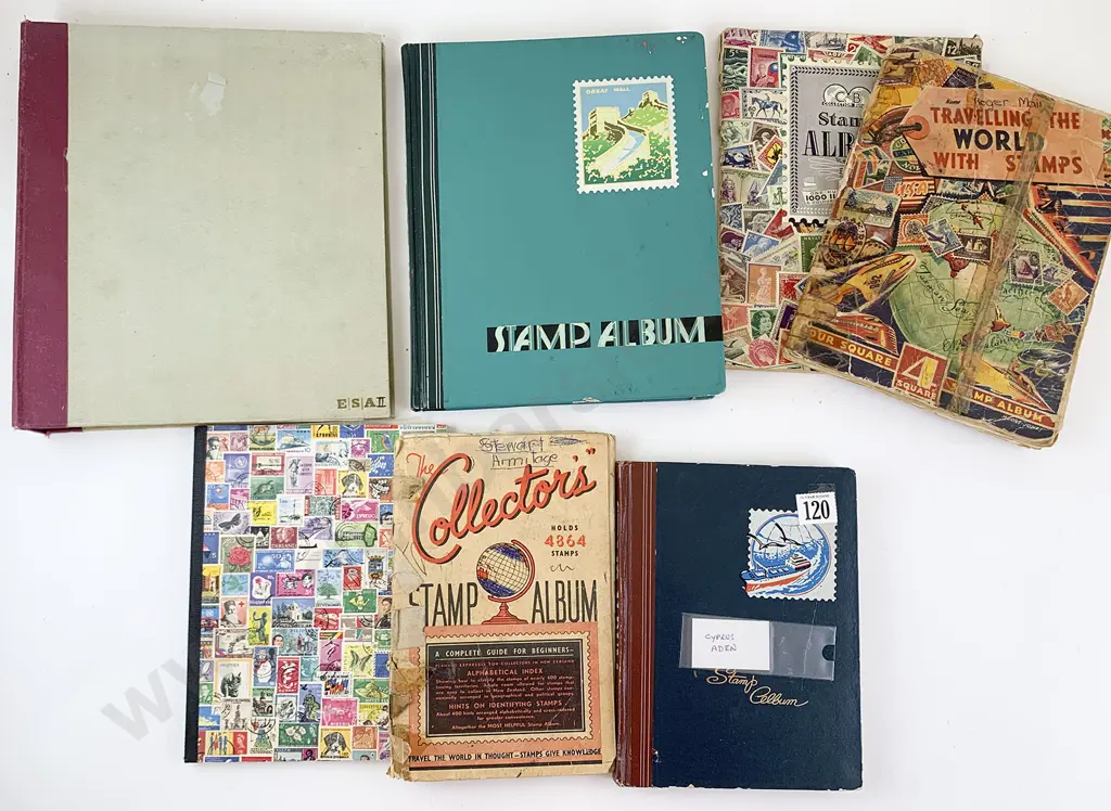 Six Small Vintage Stamp Albums Image 1++