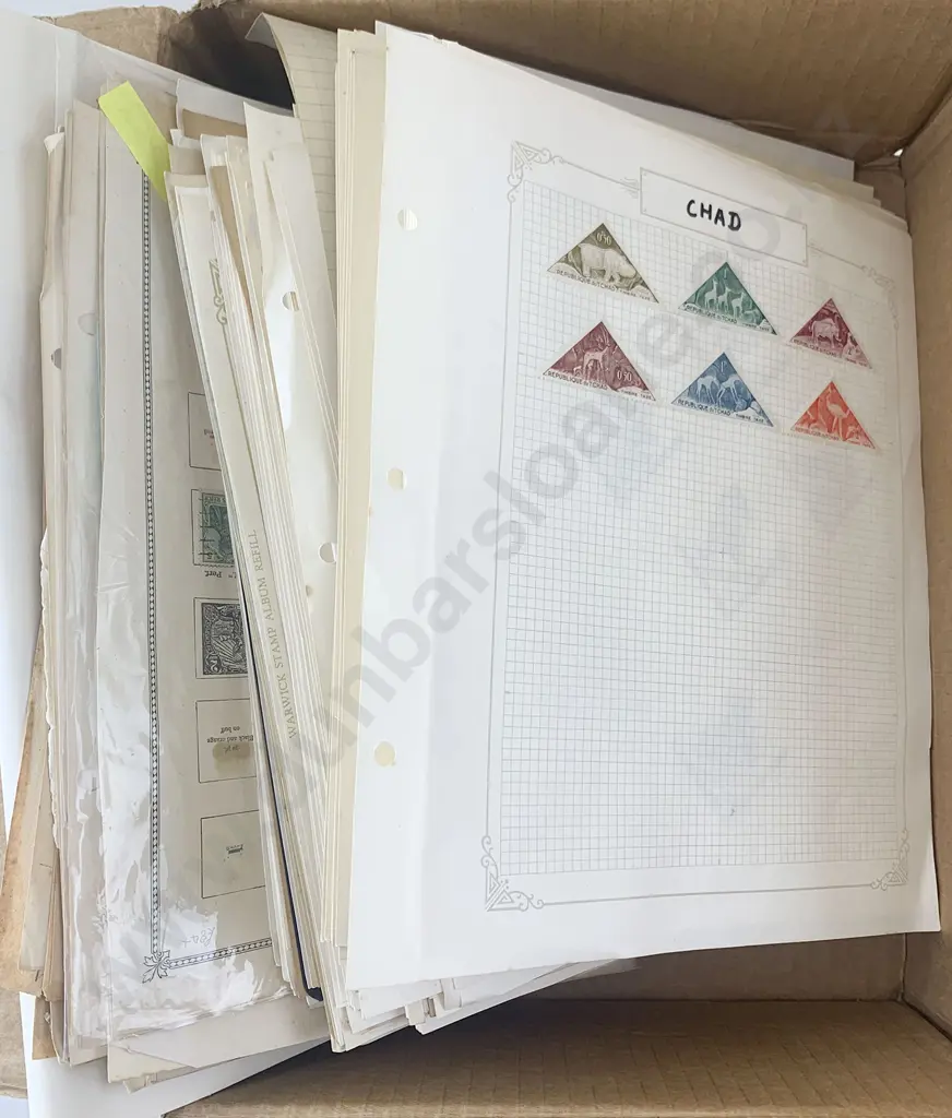 Qty Loose Stamp Album Sheets of World Stamps Image 1++