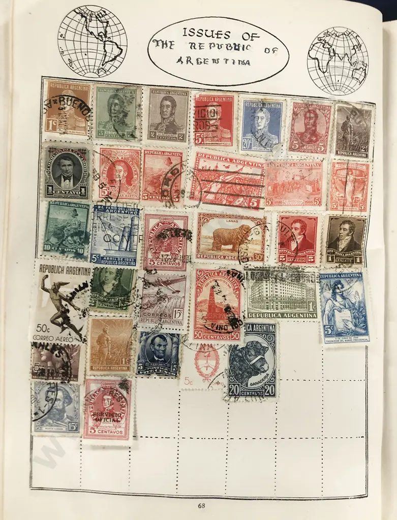 Three Vintage World Stamp Albums and empty stock page album Image 1++