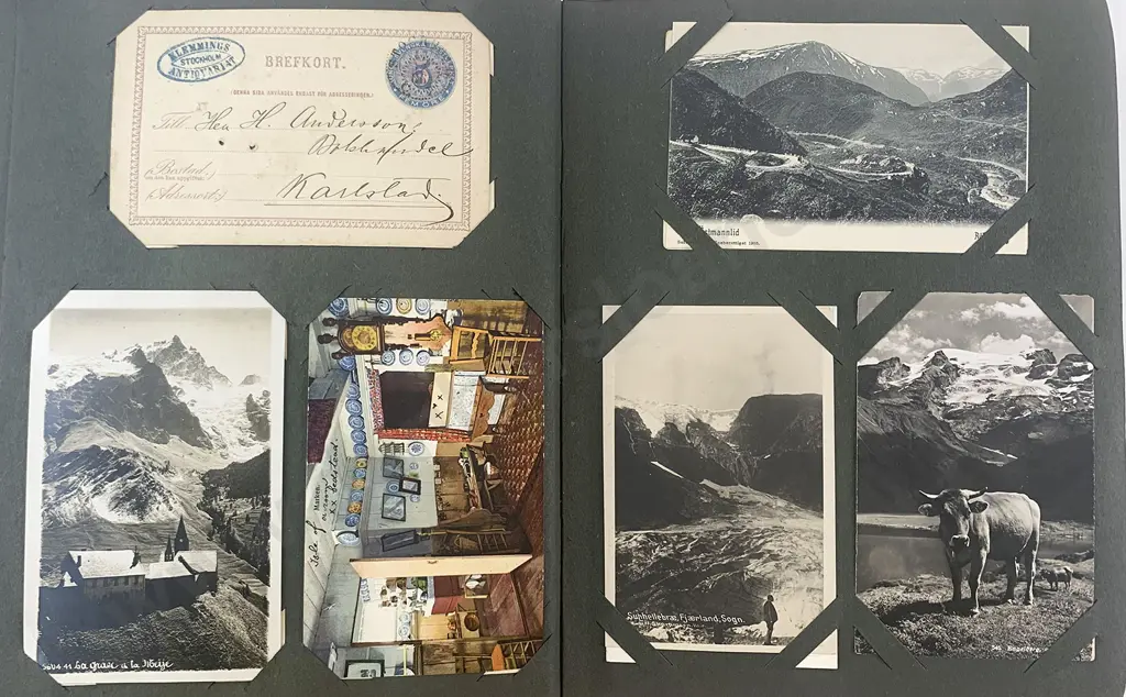 Large Vintage Postcard Album Image 1++