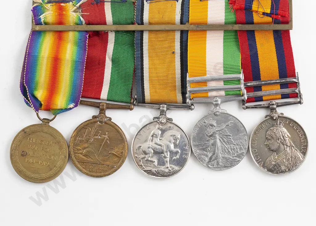 Five Medal Group to Rifleman 597 James Straker Jackson Image 1++