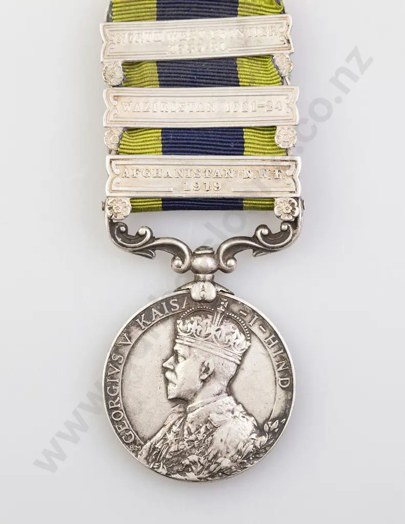 GeoV (1909) India General Service Medal 1908 to 1935 with Afghanistan N.W.F. 1919 Image 1++