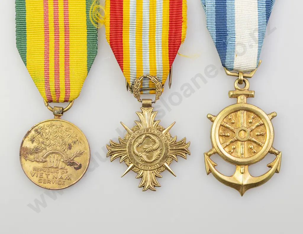 Group of Three US Military Vietnam Service Medals Image 1++