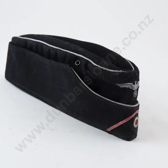 WWII German Wehrmacht Panzer Side Cap for Signals Personnel