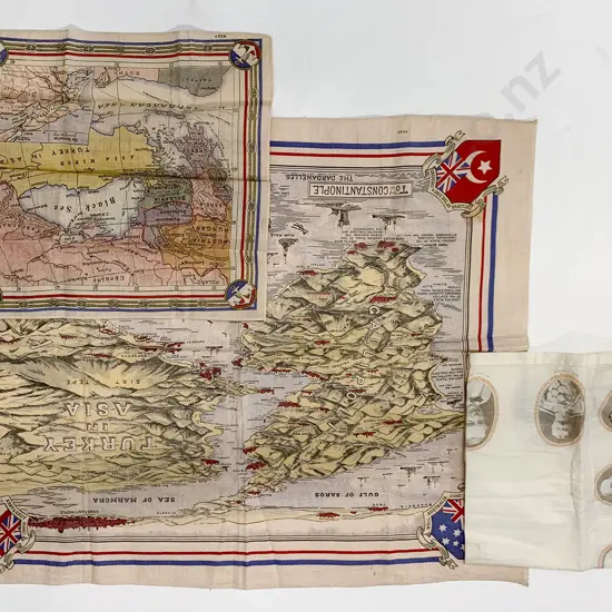Three WWI Cotton Handkerchiefs