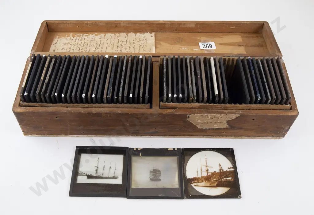 Vintage Box of 50 Lantern Slides Image 1++