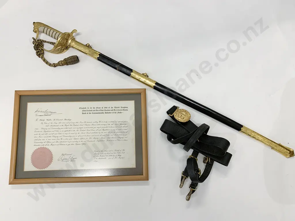 EIIR British Naval Officers Sword of Sub-Lieutenant Philip Walter St Vincent Beechey Image 1++