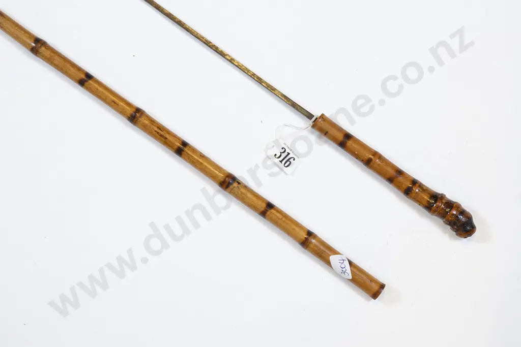 Sword Stick in Plain Bamboo Sheath Image 1++