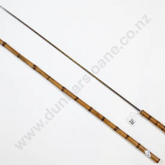 Sword Stick in Plain Bamboo Sheath