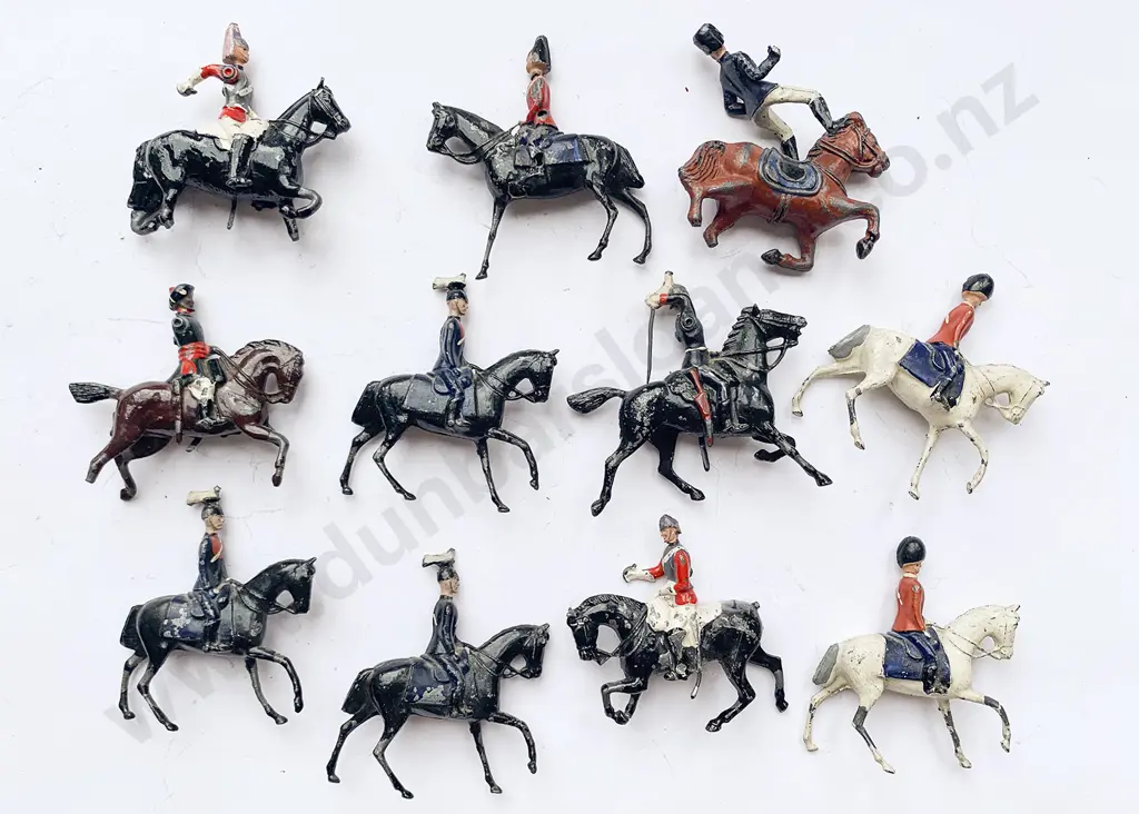 Collection Vintage Mainly Britains Lead Mounted Soldiers (10) Image 1++
