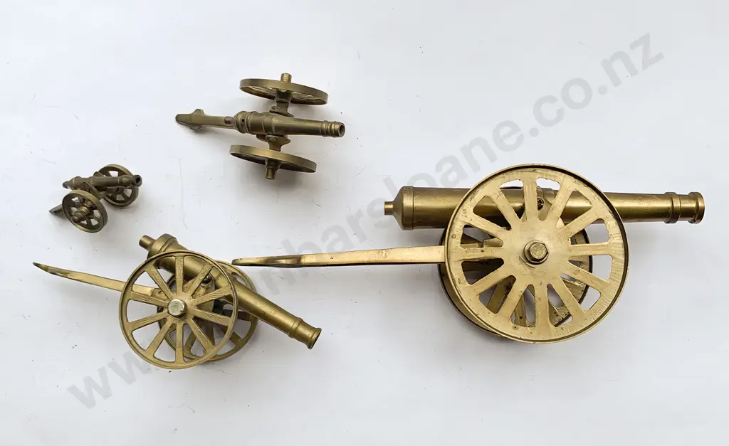 Four Graduated Set Brass Canons Image 1++