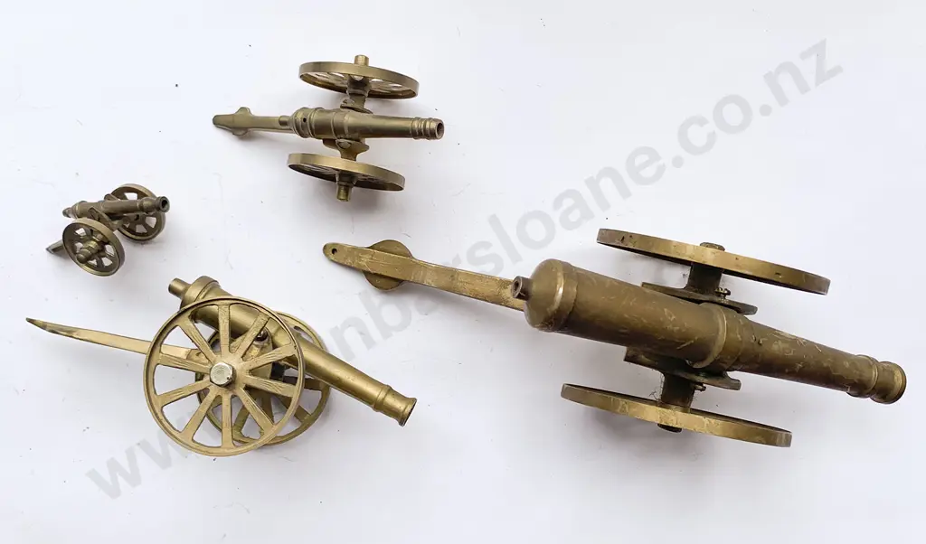 Four Graduated Set Brass Canons Image 1++