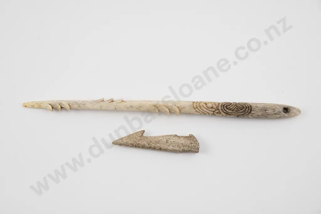 Whale bone fishhook and harpoon Image 1++