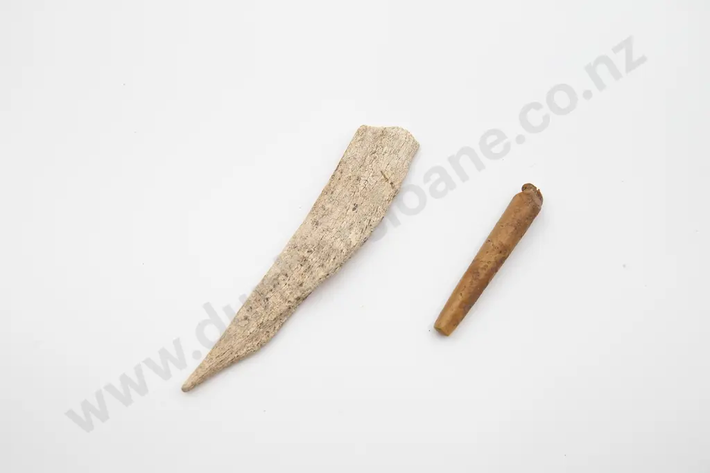 Bone Awl and a worked piece of bone Image 1++