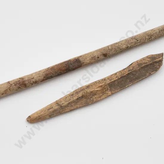 Bone Awl  and a worked piece of bone