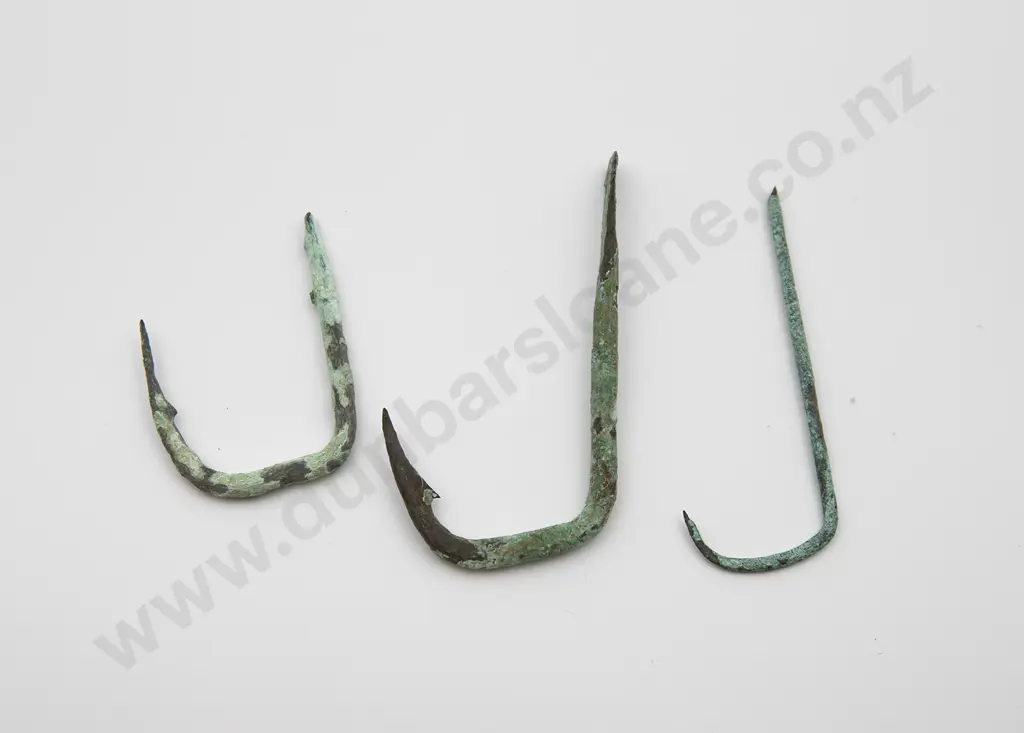 Three iron fish hooks Image 1++