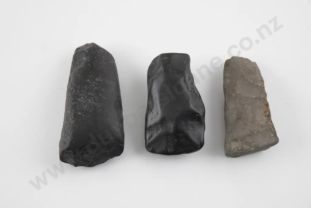 Three Pre- European Toki (Adze Blades) Pre-European Toki (Adze Blade) Image 1++