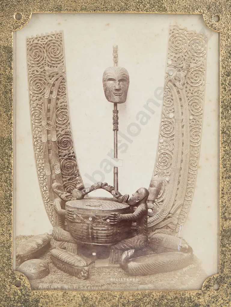Arthur James IIes. Ancient Maori Artefacts Gelatin silver print Image 1++