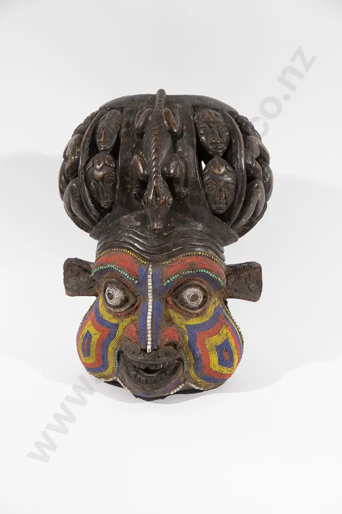 Cameroon Bamileke Beaded mask Image 1++