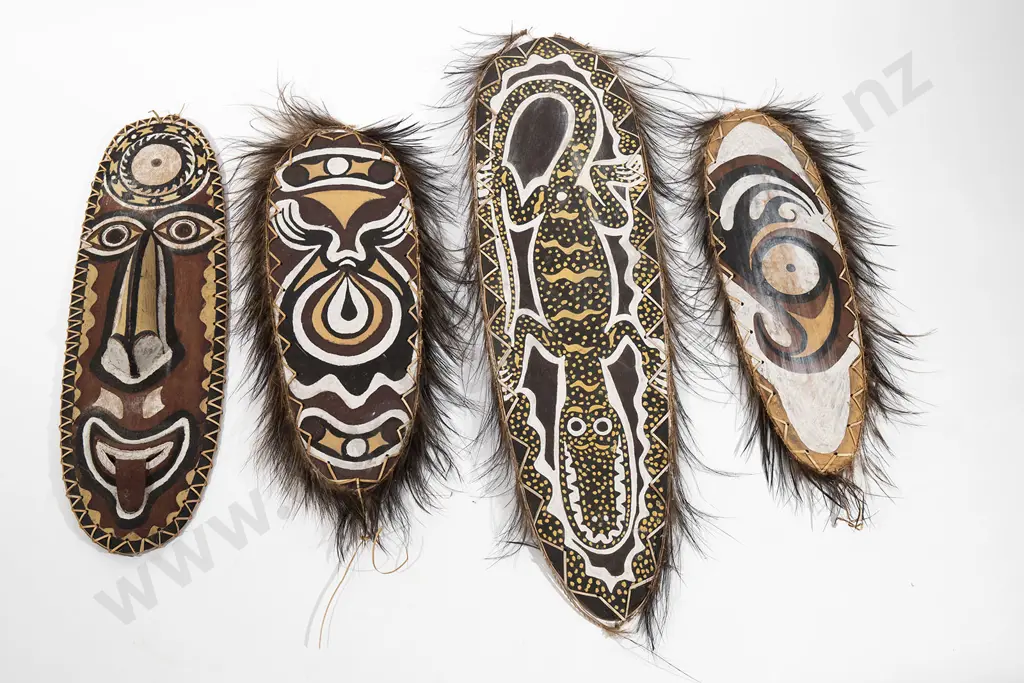 Papua New Guinea. Four Gogodala masks Image 1++