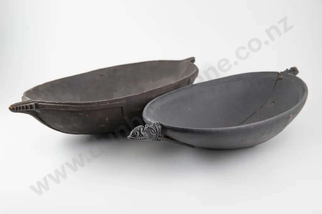 Two Trobriand Islands feast bowls Image 1++