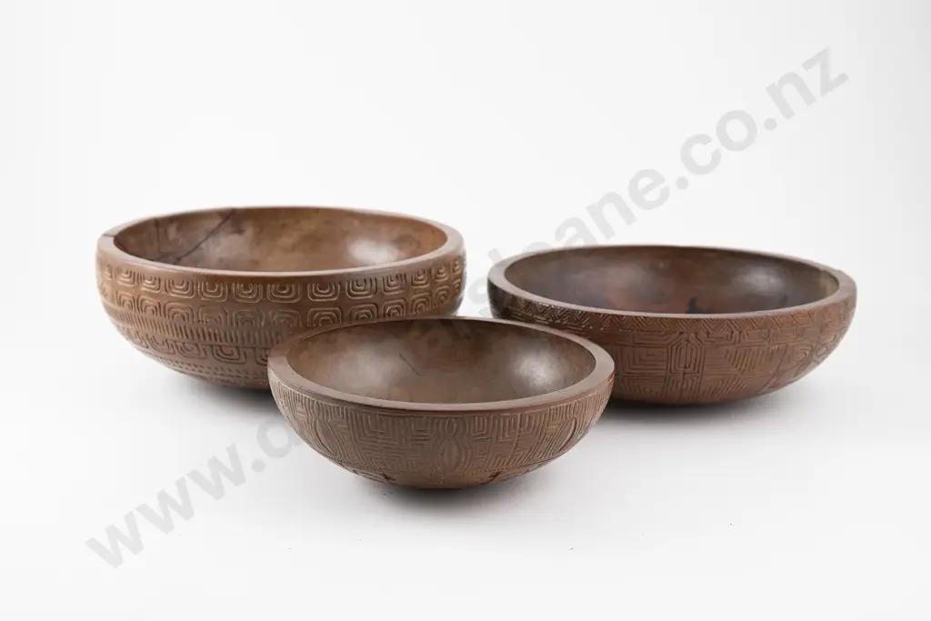Three Marquesan Bowls Image 1++