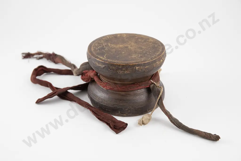 19th Century Tibetan Damaru ( Ritual Drum) Image 1++