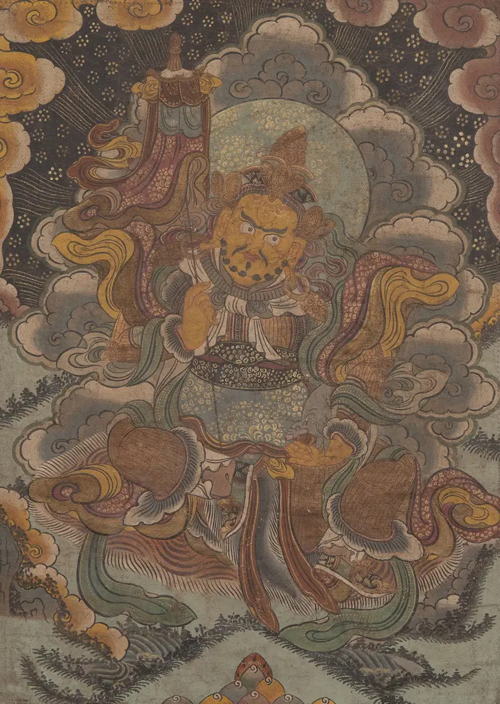 Tibetan Thangka depicting Virudhaka. Image 1++
