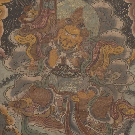 Tibetan Thangka depicting Virudhaka.