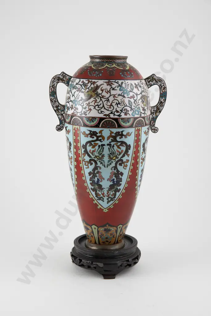 Meiji Period Japanese cloisonné vase Image 1++
