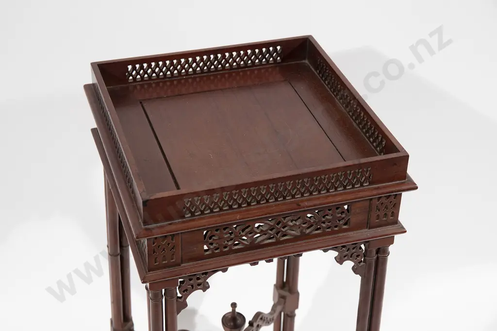 Edwardian Chinese Chippendale Style Tea table Image 1++