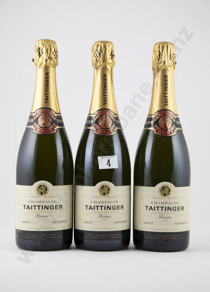 3 bottles NV Taittinger Brut Reserve Champagne Image 1++