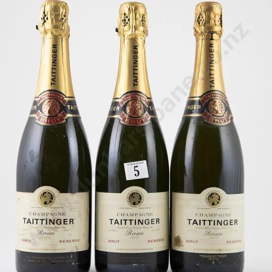 3 bottles NV Taittinger Brut Reserve Champagne