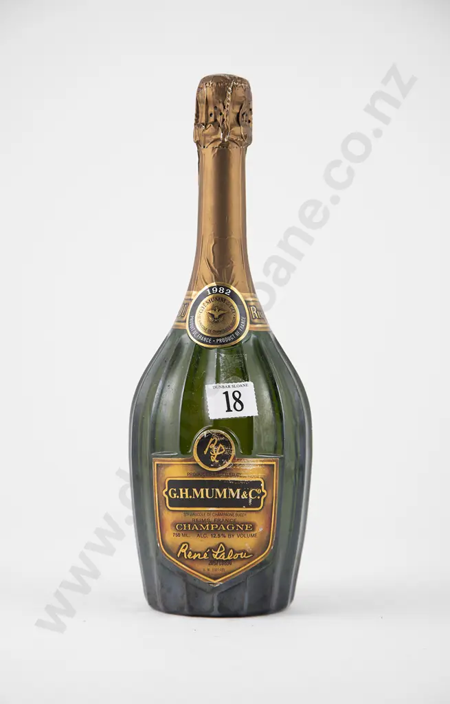 1 bottle 1982 Mumm Cuvee René Lalou Champagne Image 1++