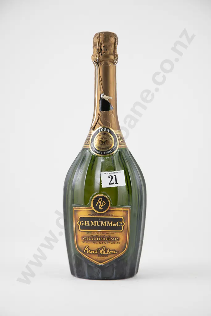 1 bottle 1982 Mumm Cuvee René Lalou Champagne Image 1++